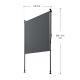 Paravan exterior retractabil, gri, 120x270cm, rezistent UV