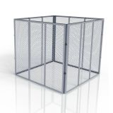 Compostor metalic 800 l, oțel galvanizat, 100x100x80 cm, arg