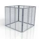 Compostor metalic 800 l, oțel galvanizat, 100x100x80 cm, arg