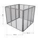 Compostor metalic 800 l, oțel galvanizat, 100x100x80 cm, arg