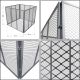 Compostor metalic 800 l, oțel galvanizat, 100x100x80 cm, arg