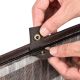 Coș rufe dreptunghiular bambus, 100L, 2 compartimente, maro