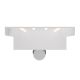 Masă machiaj cu LED, albă, sertare și taburet, 107x40x140 cm