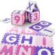Covoraș puzzle din spumă EVA pentru copii, 36 piese, roz-mov