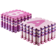 Covoraș puzzle din spumă EVA pentru copii, 36 piese, roz-mov
