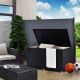 Cutie depozitare poliratan 950L exterior/interior, capac ran