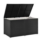 Cutie depozitare poliratan 950L exterior/interior, capac ran