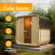 Saună compactă din molid pentru exterior, 2 locuri, 3,6 kW
