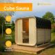 Saună exterioară din molid nordic, 6 persoane, 8 kW, montaj