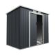 Căsuță de grădină metalică antracit 4m³ cu cadru de bază