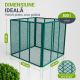 Compostor metalic 800 l, oțel galvanizat, verde, 100x100x80