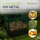 Compostor grădină 450L, oțel verde, aerisire eficientă