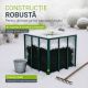 Compostor grădină 450L, oțel verde, aerisire eficientă