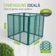Compostor grădină 450L, oțel verde, aerisire eficientă