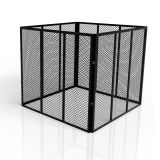 Compostor grădină 450 l, oțel galvanizat, ochiuri 30x15 mm,