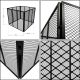 Compostor grădină 450 l, oțel galvanizat, ochiuri 30x15 mm,