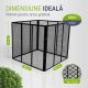 Compostor grădină 450 l, oțel galvanizat, ochiuri 30x15 mm,