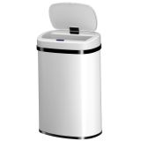 Coș de gunoi automat 50L cu capac senzorial, alb, USB-C/AA