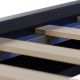 Pat tapițat LED 90x200 cm antracit, piele ecologică, MDF, 16