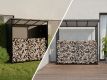 Suport pentru lemne cu prelată, aluminiu, 185x70x185 cm, ne/