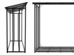 Suport pentru lemne cu prelată, aluminiu, 185x70x185 cm, ne/