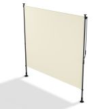Paravan exterior bej, reglabil, 200x270cm, rezistent la apă
