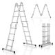 Scară multifuncțională aluminiu 4x4, 4,7 m, 150 kg, pliabilă