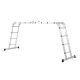 Scară multifuncțională aluminiu 4x4, 4,7 m, 150 kg, pliabilă
