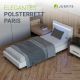 Pat tapițat modern, alb, 90 x 200 cm, cu iluminare LED și so