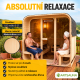 Saună de grădină tip Cube pentru 6 persoane cu sobă de 9 kW