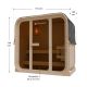 Saună de grădină tip Cube pentru 3 persoane cu sobă de 3,6 k