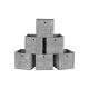 Set 6 cutii depozitare gri 30x30x30 cm pentru rafturi și dul