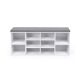 Bancă depozitare pantofi 104x30x48 cm, alb, cu pernă