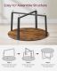 Masă cafea rotundă VASAGLE, design rustic, 88 cm, metal și d
