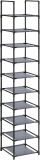 Raft pentru pantofi SONGMICS, 10 polițe, gri, 173 cm, metal