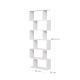 Bibliotecă albă VASAGLE cu 6 rafturi, design modern, 190,5cm
