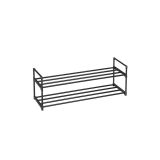 Raft pantofi metalic SONGMICS, 2 niveluri, negru, 92x30x34