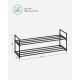 Raft pantofi metalic SONGMICS, 2 niveluri, negru, 92x30x34
