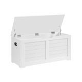 Bancă de depozitare alb mat VASAGLE, 100x40x46 cm, 136 kg