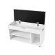 Bancă tapițată pentru pantofi VASAGLE, alb, cu depozitare