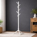 Cuier bej din lemn masiv, montaj fără unelte, 3 înălțimi