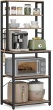 Raft metalic bucătărie, 6 polițe, rustic, 60x40x167 cm