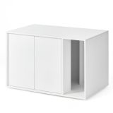 Dulap alb pentru litiera pisicii, montaj fără scule, 80x50x