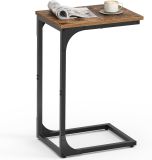 Măsuță laterală C, oțel și PAL, maro rustic, 40x30x62 cm