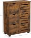 Mobilier baie cu 3 sertare, rafturi reglabile, maro rustic