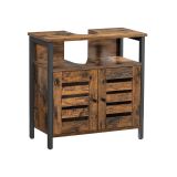 Mobilier baie rustic sub chiuvetă, 60x30x60 cm, maro și ne