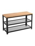 Bancă cu rafturi pentru pantofi, design modern, 73x30x45 cm