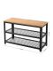 Bancă cu rafturi pentru pantofi, design modern, 73x30x45 cm