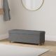 Bancă tapițată cu spațiu depozitare, gri închis, 110x38x40,