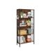 Mobilier bibliotecă industrială, 74x30x154,5 cm, negru și im
